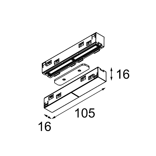 Track 48V Electrical/Mechanical Up/Down Connection 180°